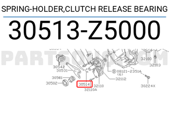 Nissan 30513Z5000 SPRING-HOLDER,CLUTCH RELEASE BEARING