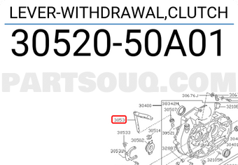 Nissan 3052050A01 LEVER-WITHDRAWAL,CLUTCH