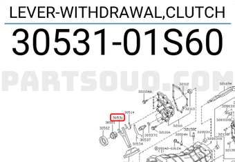 Nissan 3053101S60 LEVER-WITHDRAWAL,CLUTCH