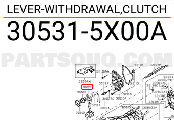 Nissan 305315X00A LEVER-WITHDRAWAL,CLUTCH