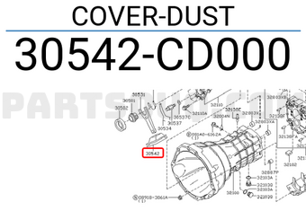 Nissan 30542CD000 COVER-DUST