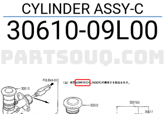 Nissan 3061009L00 CYLINDER ASSY-C