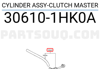 Nissan 306101HK0A CYLINDER ASSY-CLUTCH MASTER