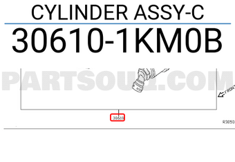 Nissan 306101KM0B CYLINDER ASSY-C