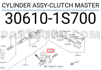 Nissan 306101S700 CYLINDER ASSY-CLUTCH MASTER