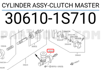 Nissan 306101S710 CYLINDER ASSY-CLUTCH MASTER