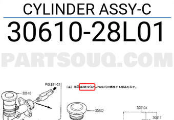 Nissan 3061028L01 CYLINDER ASSY-C