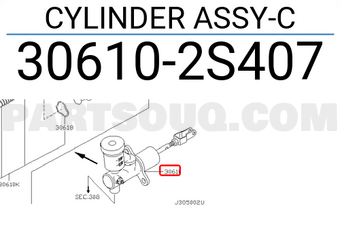 Nissan 306102S407 CYLINDER ASSY-C