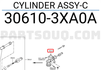 Nissan 306103XA0A CYLINDER ASSY-C