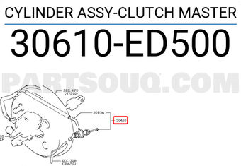 Nissan 30610ED500 CYLINDER ASSY-CLUTCH MASTER