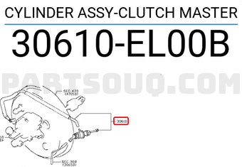 Nissan 30610EL00B CYLINDER ASSY-CLUTCH MASTER