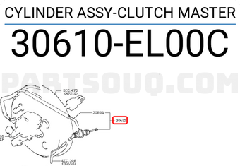 Nissan 30610EL00C CYLINDER ASSY-CLUTCH MASTER