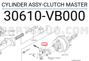 Nissan 30610VB000 CYLINDER ASSY-CLUTCH MASTER