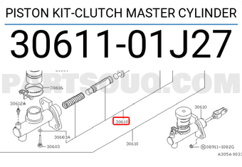 Nissan 3061101J27 PISTON KIT-CLUTCH MASTER CYLINDER