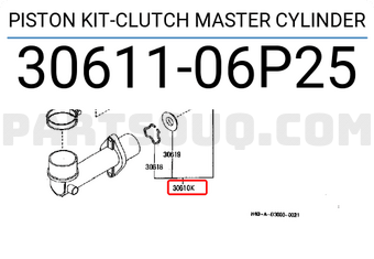 Nissan 3061106P25 PISTON KIT-CLUTCH MASTER CYLINDER