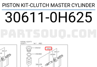 Nissan 306110H625 PISTON KIT-CLUTCH MASTER CYLINDER