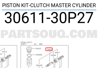 Nissan 3061130P27 PISTON KIT-CLUTCH MASTER CYLINDER