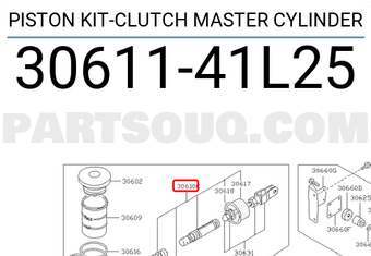 Nissan 3061141L25 PISTON KIT-CLUTCH MASTER CYLINDER