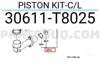 Nissan 30611T8025 PISTON KIT-C/L