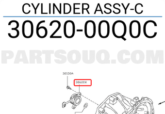 Nissan 3062000Q0C CYLINDER ASSY-C