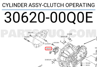 Nissan 3062000Q0E CYLINDER ASSY-CLUTCH OPERATING