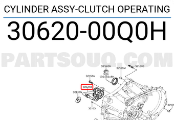 Nissan 3062000Q0H CYLINDER ASSY-CLUTCH OPERATING