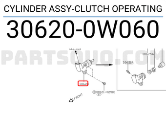 Nissan 306200W060 CYLINDER ASSY-CLUTCH OPERATING