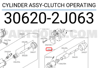 Nissan 306202J063 CYLINDER ASSY-CLUTCH OPERATING