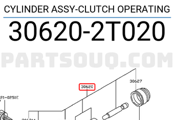 Nissan 306202T020 CYLINDER ASSY-CLUTCH OPERATING