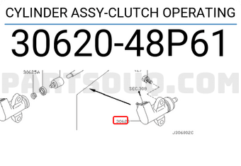 Nissan 3062048P61 CYLINDER ASSY-CLUTCH OPERATING