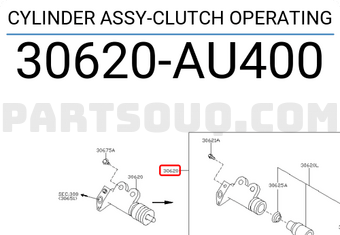 Nissan 30620AU400 CYLINDER ASSY-CLUTCH OPERATING