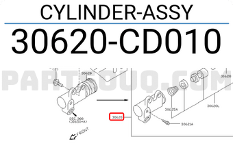 CYLINDER ASSY-CLUTCH OPERATING 30620CD00A | Nissan Parts | PartSouq