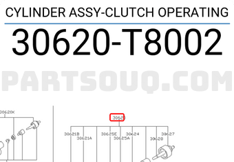 Nissan 30620T8002 CYLINDER ASSY-CLUTCH OPERATING