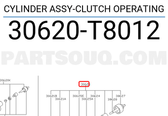 Nissan 30620T8012 CYLINDER ASSY-CLUTCH OPERATING