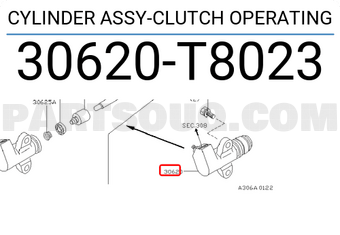 Nissan 30620T8023 CYLINDER ASSY-CLUTCH OPERATING