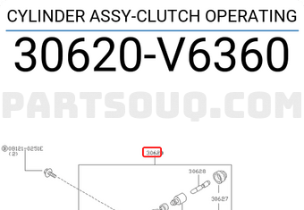 Nissan 30620V6360 CYLINDER ASSY-CLUTCH OPERATING