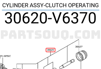Nissan 30620V6370 CYLINDER ASSY-CLUTCH OPERATING