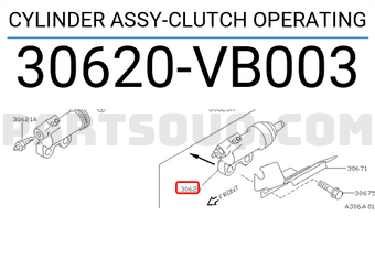 Nissan 30620VB003 CYLINDER ASSY-CLUTCH OPERATING