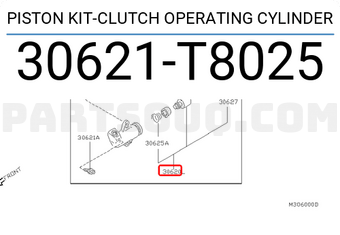 Nissan 30621T8025 PISTON KIT-CLUTCH OPERATING CYLINDER