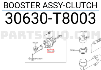 Nissan 30630T8003 BOOSTER ASSY-CLUTCH