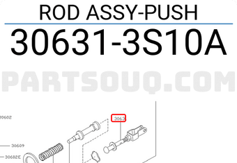 Nissan 306313S10A ROD ASSY-PUSH