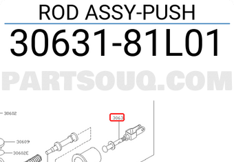 Nissan 3063181L01 ROD ASSY-PUSH