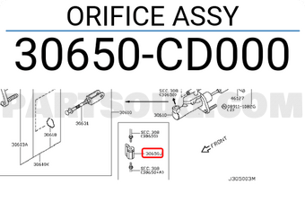 Nissan 30650CD000 ORIFICE ASSY