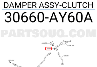 Nissan 30660AY60A DAMPER ASSY-CLUTCH
