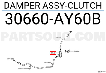 Nissan 30660AY60B DAMPER ASSY-CLUTCH