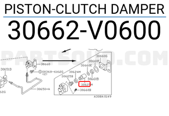 Nissan 30662V0600 PISTON-CLUTCH DAMPER
