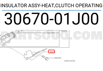 Nissan 3067001J00 INSULATOR ASSY-HEAT,CLUTCH OPERATING