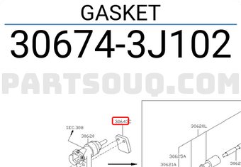 Nissan 306743J102 GASKET