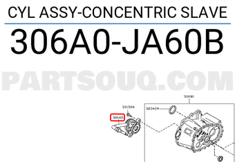 Nissan 306A0JA60B CYL ASSY-CONCENTRIC SLAVE