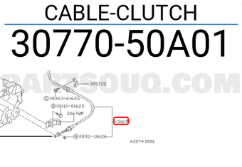 Nissan 3077050A01 CABLE-CLUTCH